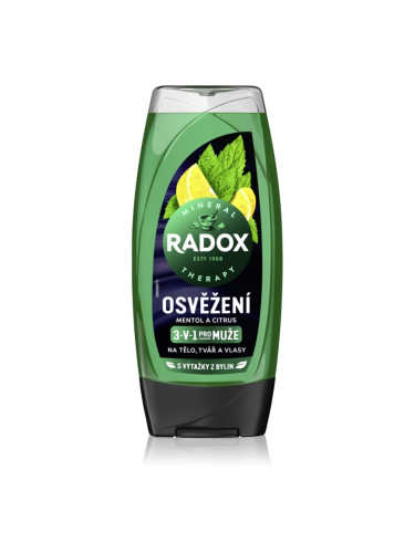 Radox Men Feel Strong душ-гел за лице, тяло и коса Mint & Tea Tree 225 мл.