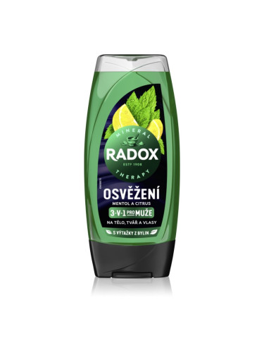 Radox Men Feel Strong душ-гел за лице, тяло и коса Mint & Tea Tree 225 мл.