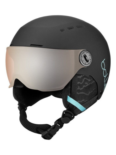 Bollé Quiz Visor Junior Ski Helmet Matte Black/Blue S (52-55 cm) Каска за ски