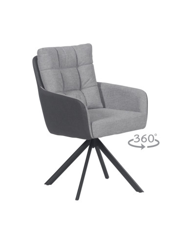 Трапезен стол- сив