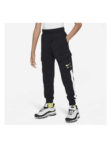 ДЕТСКО ДОЛНИЩЕ ЗА МОМЧЕ NIKE NSW N AIR FLC CARGO PANT BB BLACK