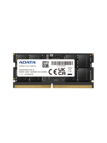 Памет 16GB DDR5 4800MHz, SO-DIMM, A-Data AD5S480016G-S, 1.1V