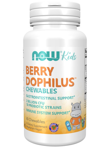 NOW - BerryDophilus - 60 Дъвчащи Таблетки