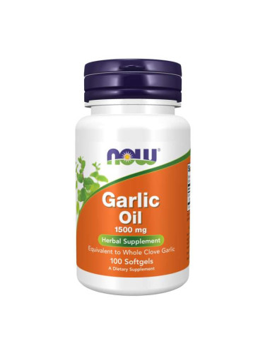 NOW - Garlic Oil 1500мг - 100 Дражета