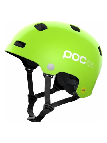 POC POCito Crane MIPS Fluorescent Yellow/Green 51-54 Детска Каска за велосипед