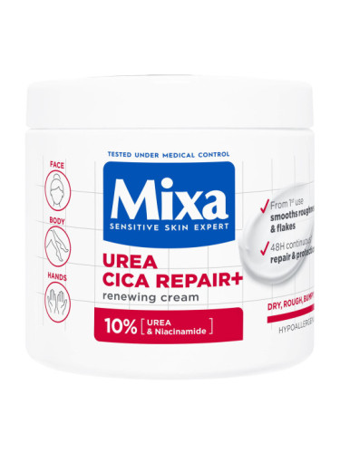 MIXA UREA CICA REPAIR+ Обнов. крем за суха и груба кожа 400м