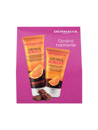 Dermacol Aroma Moment Belgian Chocolate Подаръчен комплект душ гел Belgian Chocolate 250 ml + пилинг за тяло Belgian Chocolate 150 ml