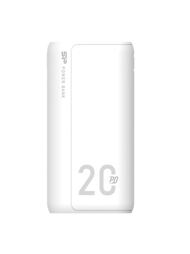 Външна батерия/power bank/ Silicon Power QS15 (SP20KMAPBKQS150W), 20000mAh, бяла, smartSHIELD защита от високо напрежение