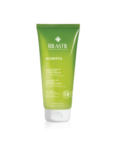 Rilastil Acnestil почистващ гел за намаляване на кожен себум за мазна кожа склонна към акне 200 мл.