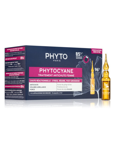 Phyto Phytocyane Women Treatment грижа за растеж на косата против косопад 12x5 мл.