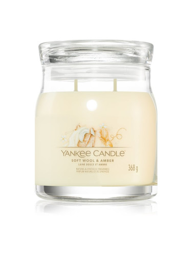 Yankee Candle Soft Wool & Amber ароматна свещ 368 гр.