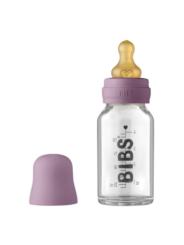 BIBS Baby Glass Bottle 110 ml бебешко шише Mauve 110 мл.