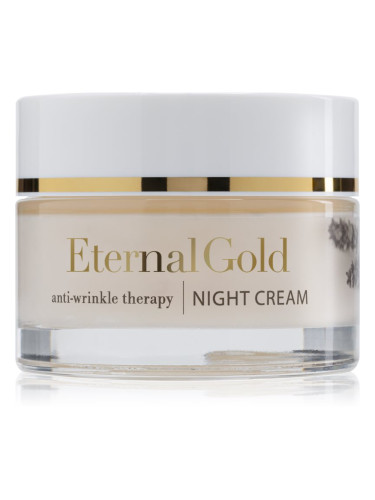 Organique Eternal Gold Anti-Wrinkle Therapy нощен крем против бръчки  за суха до чувствителна кожа 50 мл.
