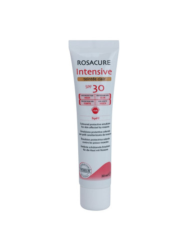 Synchroline Rosacure Intensive тонираща емулсия за чувствителна кожа със склонност към зачервявания SPF 30 цвят Clair 30 мл.