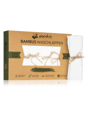 Pandoo Bamboo Washcloth кърпа за измиване 25 x 25 cm 6 бр.