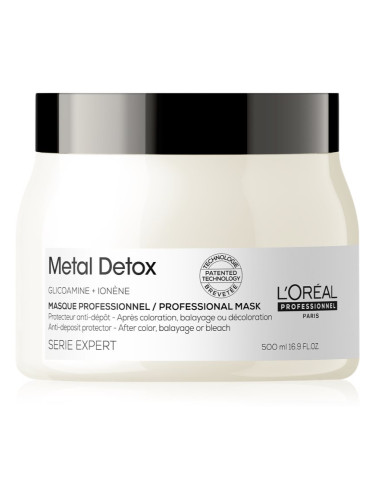 L’Oréal Professionnel Serie Expert Metal Detox дълбоко подхранваща маска за боядисана и увредена коса 500 мл.