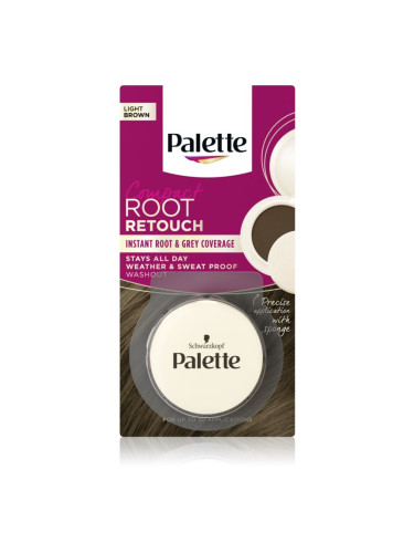 Schwarzkopf Palette Compact Root Retouch коректор за новоизрастнала и сива коса с пудра ефект цвят Light Brown 3 гр.