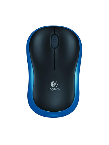 Мишка Logitech M185, оптична (1000 dpi), безжична, USB, синя