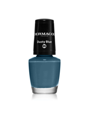 Dermacol Mini лак за нокти цвят 05 Dusty Blue 5 мл.