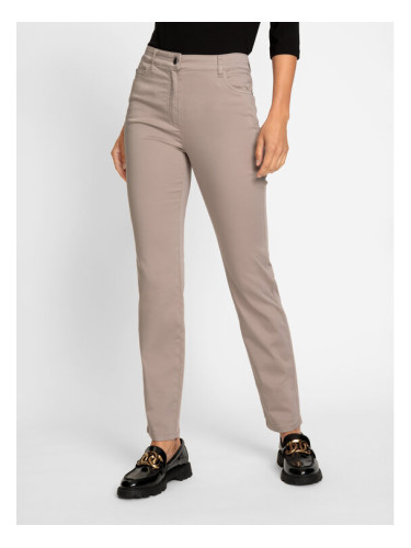 Olsen Текстилни панталони Mona 14000620 Бежов Slim Fit