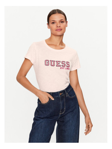 Guess Тишърт W3YI35 K8G01 Розов Regular Fit