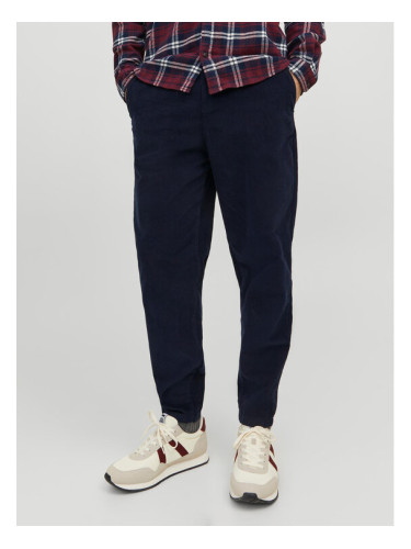 Jack&Jones Текстилни панталони 12237547 Тъмносин Tapered Fit