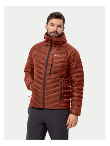 Jack Wolfskin Пухено яке Passamani Down Hoody 1207241 Червен Regular Fit