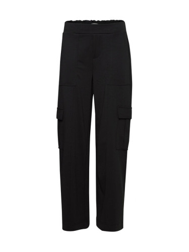 ICHI Текстилни панталони 20120199 Черен Regular Fit