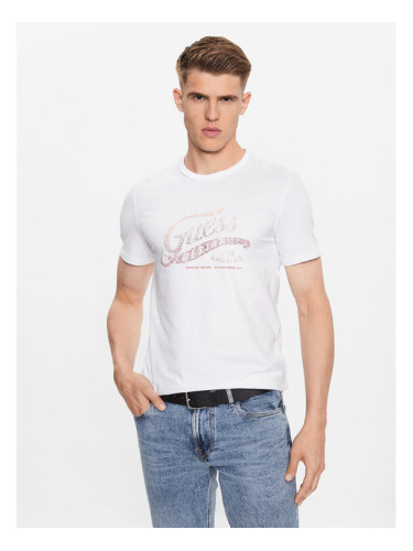 Guess Тишърт M3YI27 J1314 Бял Slim Fit