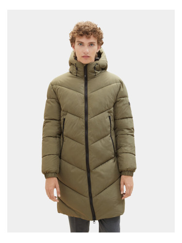 Tom Tailor Denim Зимно яке 1037389 Зелен Regular Fit