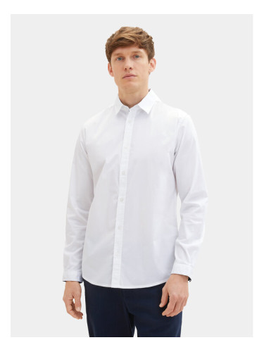 Tom Tailor Риза 1037435 Бял Regular Fit