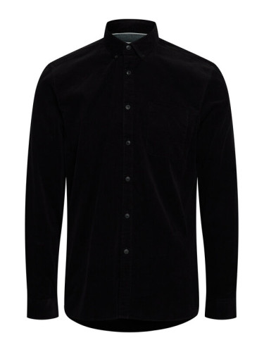 Solid Риза 21104208 Черен Regular Fit