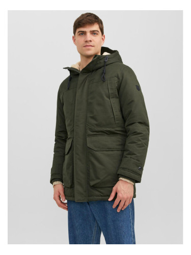 Jack&Jones Зимно яке 12235869 Зелен Regular Fit