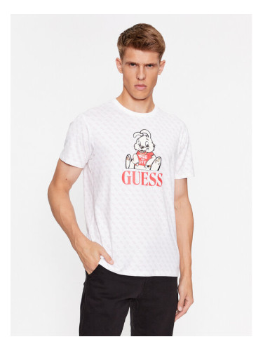 Guess Тишърт Banksy M3BI98 JR06K Бял Slim Fit