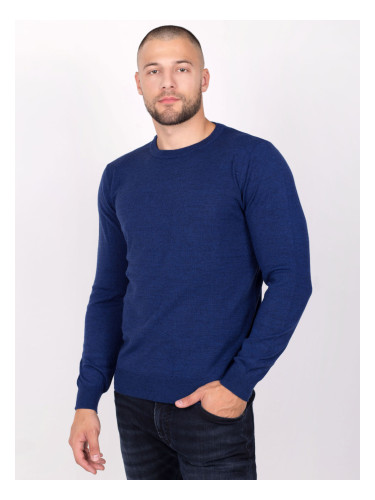 Мъжки пуловер в синьо