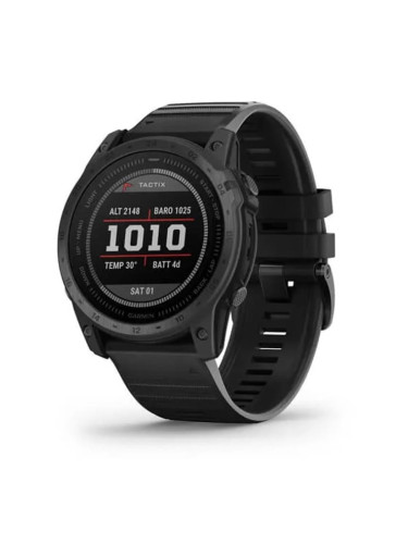 Смарт часовник Garmin tactix 7 Pro Ballistics Edition 010-02704-21, 1.4 (3.55 cm) трансфлективен MIP дисплей, GPS, Bluetooth, ANT+, Wi-Fi, 32GB вградена памет, до 16 часа време на работа, водоустойчив 10 ATM, соларно зареждане, черен