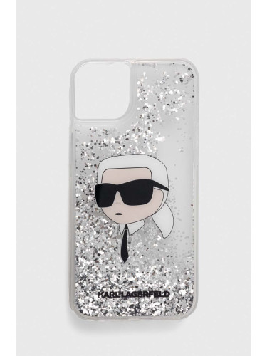 Кейс за телефон Karl Lagerfeld iPhone 14 Plus 6,7 в сребристо