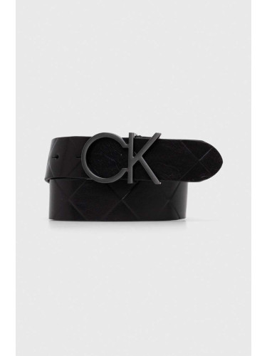 Кожен колан Calvin Klein дамски в черно K60K611102
