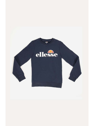 Детски суичър Ellesse Suprios в тъмносиньо с принт