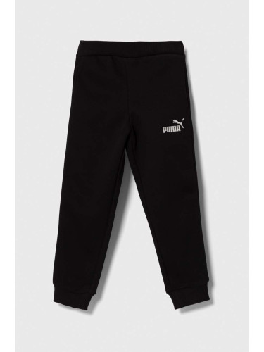 Детски спортен панталон Puma ESS+ Sweatpants FL cl G в черно с изчистен дизайн