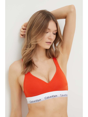 Функционално бельо Calvin Klein Underwear в оранжево с изчистен дизайн 000QF1654E