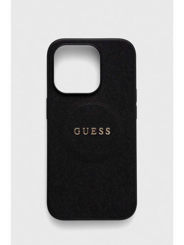 Кейс за телефон Guess iPhone 15 Pro 6.1 в черно