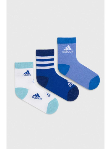 Детски чорапи adidas Performance (3 броя) в синьо