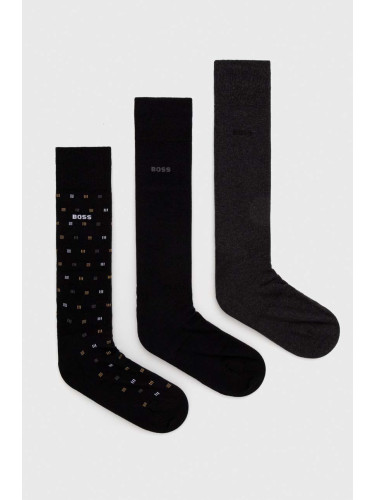 Чорапи BOSS (3 броя) в черно
