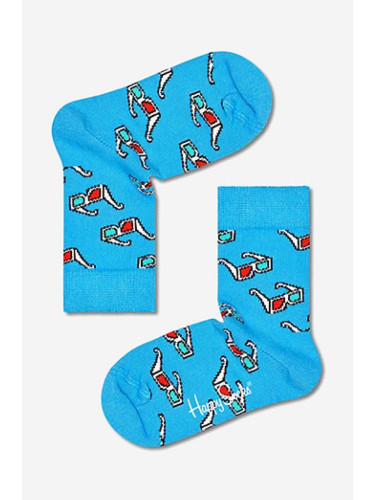 Детски чорапи Happy Socks 3D Glasses в синьо
