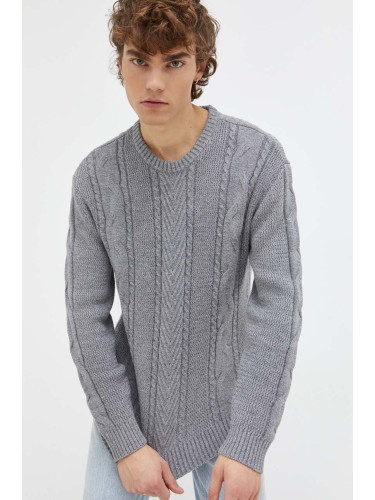 Пуловер Hollister Co. мъжки в сиво