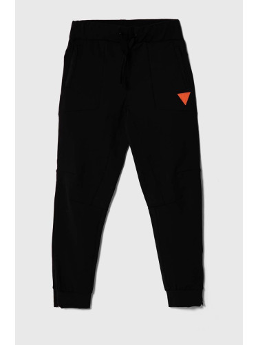Детски спортен панталон Guess в черно с изчистен дизайн