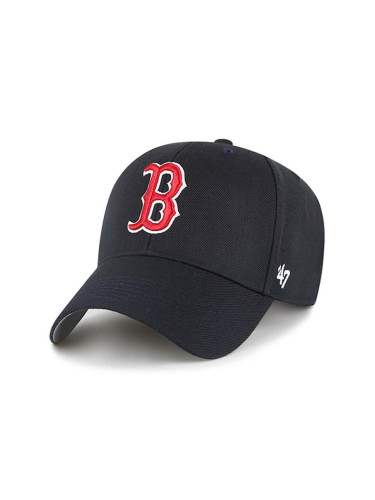 Шапка с козирка с вълна 47 brand MLB Boston Red Sox в тъмносиньо с апликация