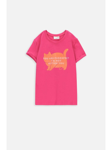 Детска тениска Coccodrillo в розово