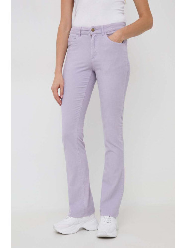 Джинсов панталон MAX&Co. Milady в лилаво с разкроени краища, със стандартна талия